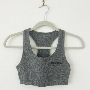Spiritual Gangster Good Karma Gray Sports Bra